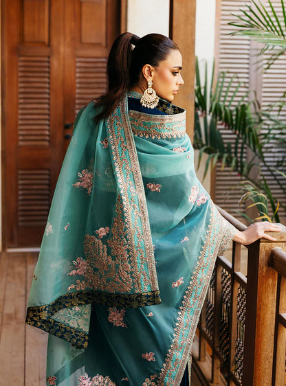 Zainab Cottani - 3-Piece Unstitched Heavy Embroidered Velvet Suit - VL943