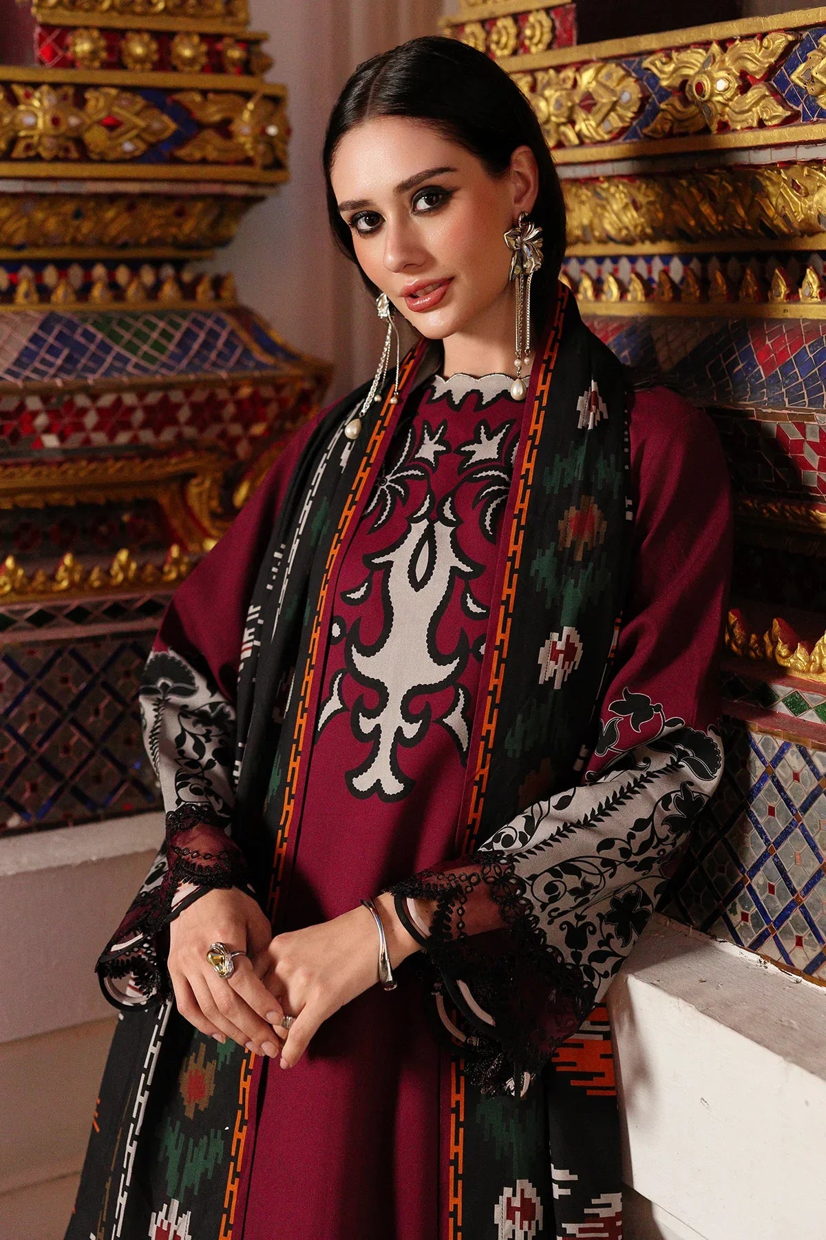 Charizma - Winter 3PC Karandi Digital Print Dress - VL1168