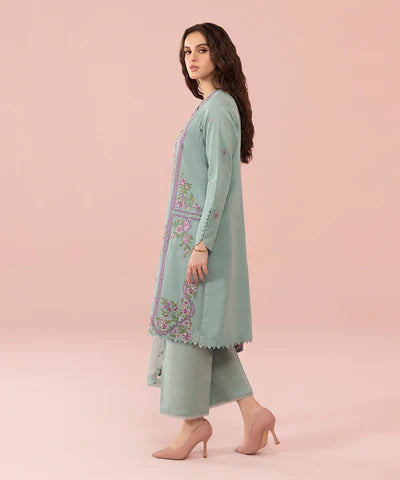 VL630 Sapphire, unstitched 3 piece embroidered Lawn suit.