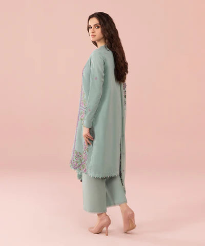VL630 Sapphire, unstitched 3 piece embroidered Lawn suit.