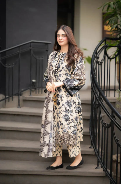 Sapphire - Winter 3PC Karandi Digital Print Dress - VL1171