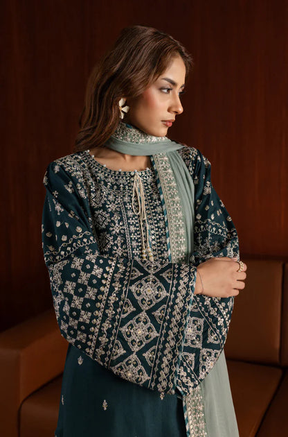 Azure - Winter 3PC Dhanak Embroidered Suit - VL1191