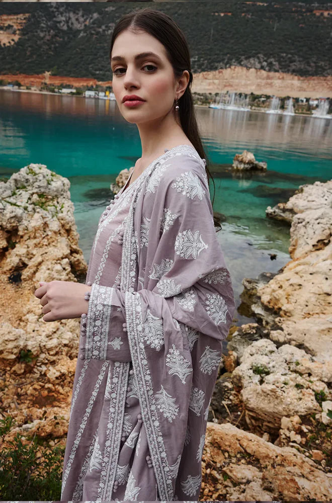 Zara Shahjahan - Winter 3PC Dhanak Embroidered Suit - VL1196