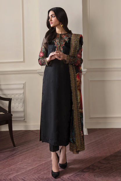 VL843 BAROQUE WINTER COLLECTION DHANAK 3PC With Wool Shawl