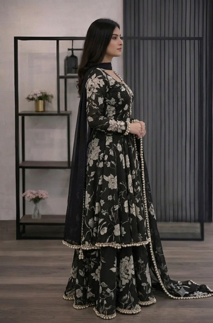 Veezal - 3 piece Lawn frock style Printed suit - VL1473