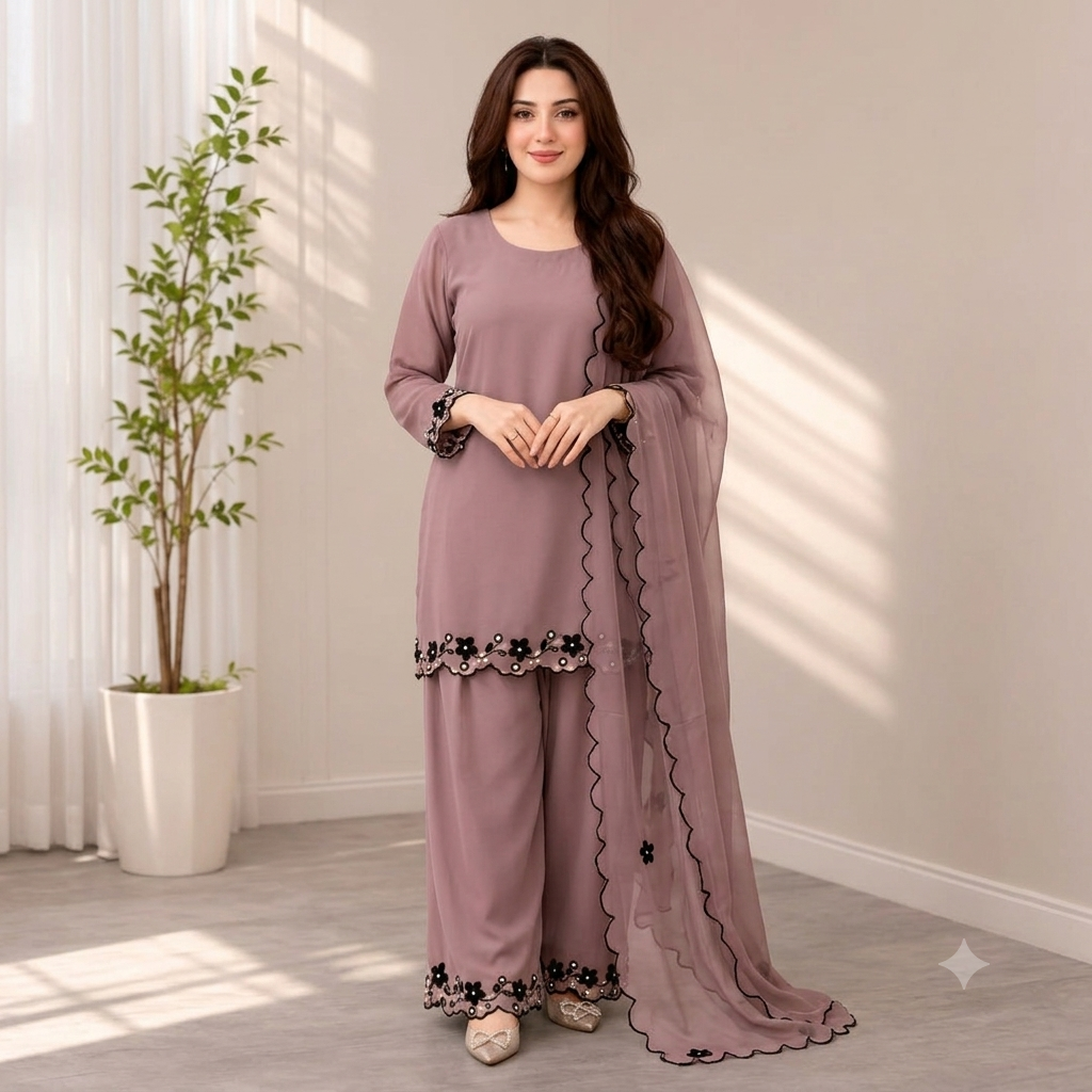 Veezal - Summer-3PC Lawn Embroidered Suit - VL1489