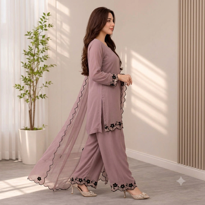 Veezal - Summer-3PC Lawn Embroidered Suit - VL1489