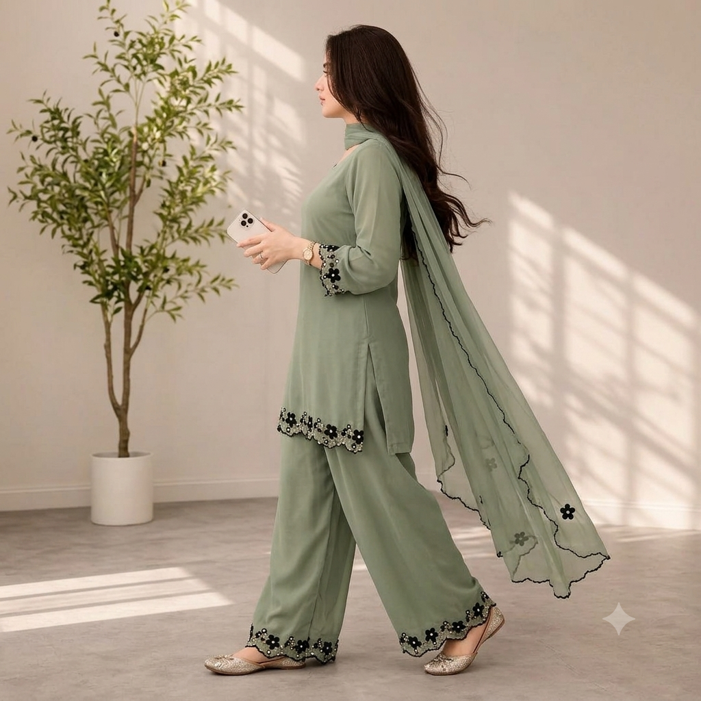 Veezal - Summer-3PC Lawn Embroidered Suit - VL1490