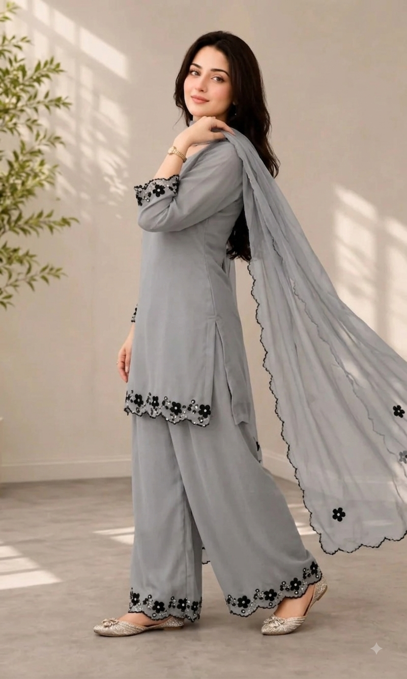 Veezal - Summer-3PC Lawn Embroidered Suit - VL1496