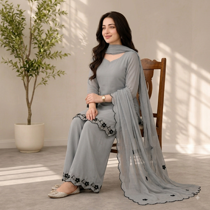 Veezal - Summer-3PC Lawn Embroidered Suit - VL1496