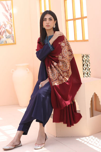 VL851 Jazmin Dhanak Fabrics 3pc with Dhanak Shawl