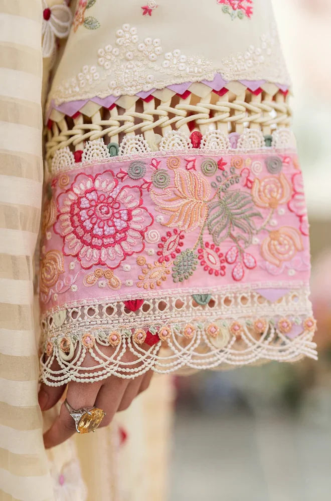 Qalamkaar 3PC Unstitched Lawn Embroidered ChickenKari - VL1297