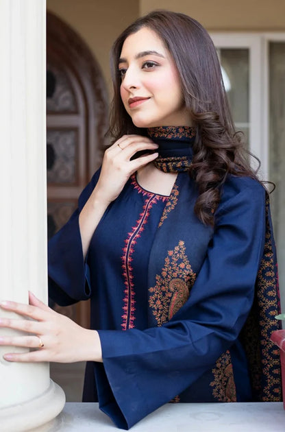 Asling - Winter 3PC Dhanak Embroidered Suit - VL1109