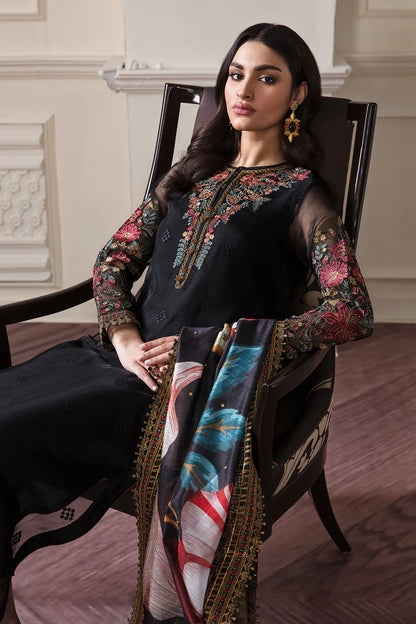 VL843 BAROQUE WINTER COLLECTION DHANAK 3PC With Wool Shawl