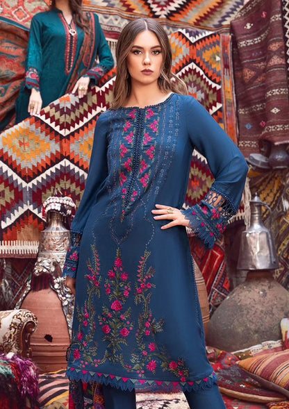 VL704 Winter Collection Luxury Collection Maria B. in Dhanak Fabrics 3pc suit