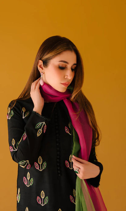 Tasawur - Khaddar 3 Piece Embroidered Dress - VL1206