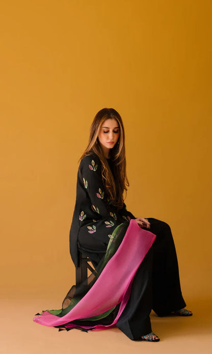 Tasawur - Khaddar 3 Piece Embroidered Dress - VL1206