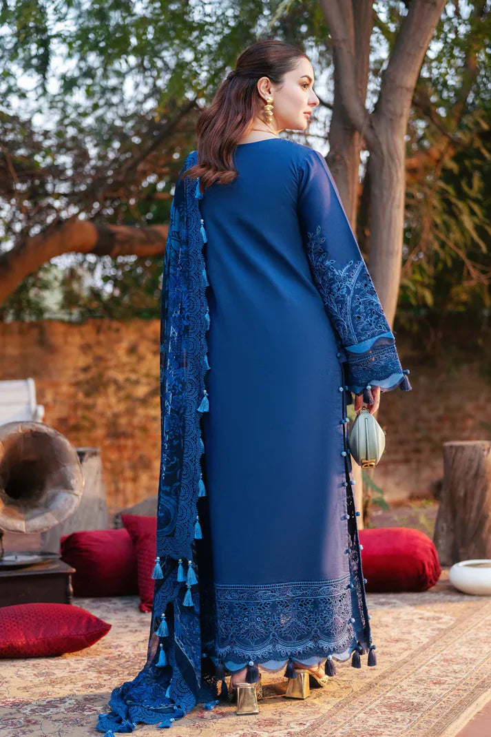 Veezal - Summer 3PC Lawn Chikenkari Embroidered Shirt - VL1338