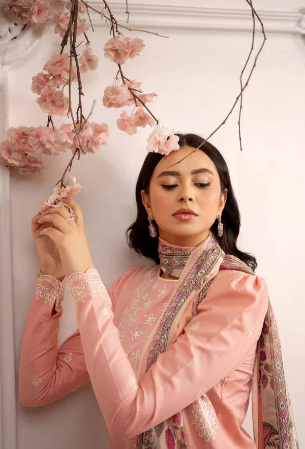 Veezal - Summer 3PC Lawn Embroidered Suit - VL1337