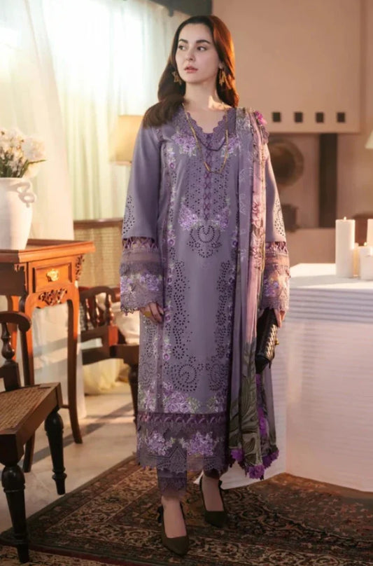 Jade - 3PC Dhanak Chickenkari Embroidered Suit - VL933