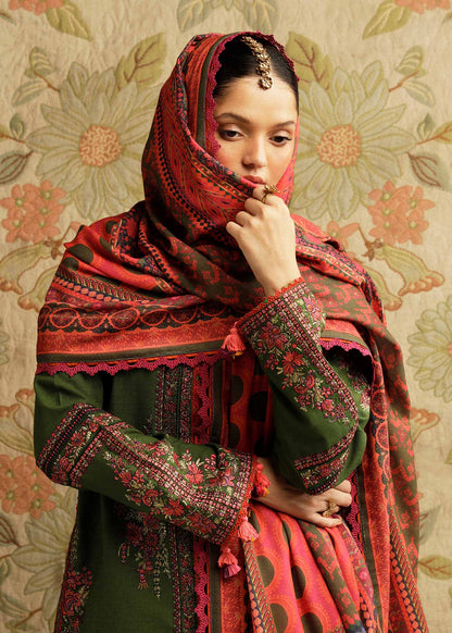 Rehan Rehar 3 Piece Embroidered Dhanak Suit - VL1233