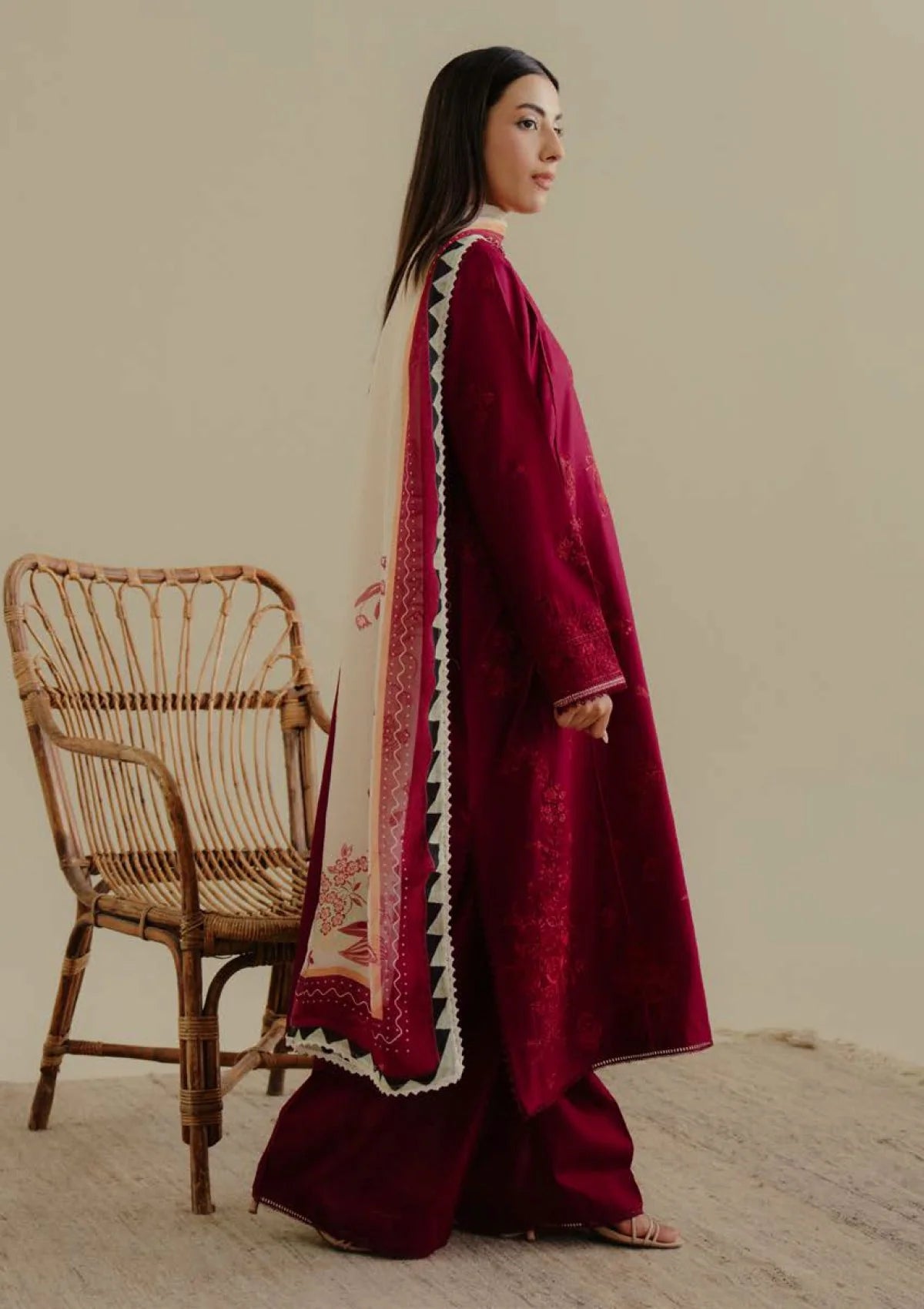 Coco - Dhanak 3 Piece Embroidered Dress - VL1203