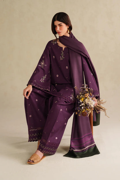 iznik - Winter 3PC Dhanak Embroidered Suit - VL1268