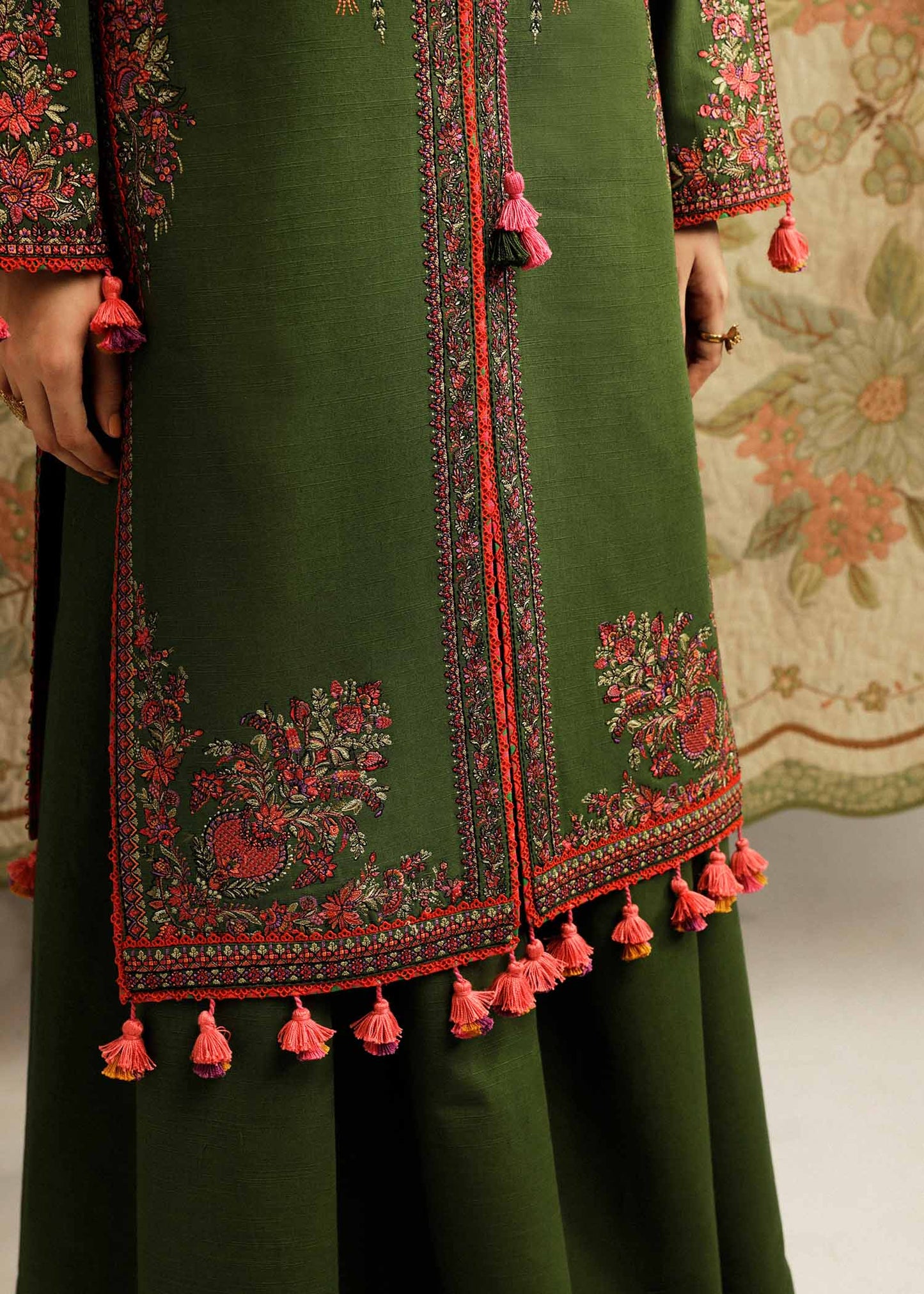 Rehan Rehar 3 Piece Embroidered Dhanak Suit - VL1233