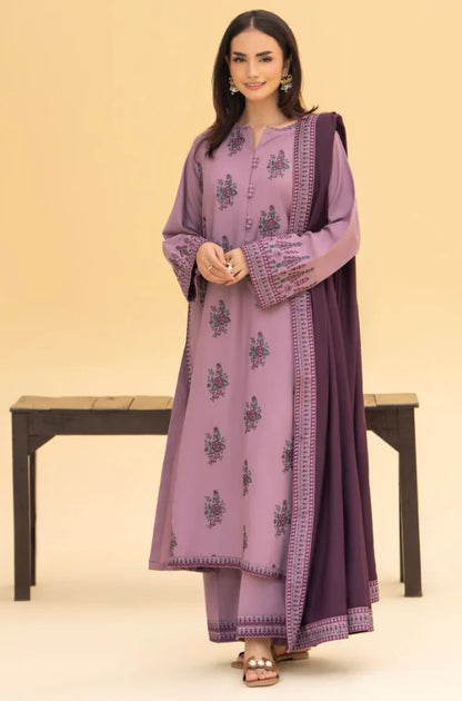 Izel - Winter 3PC Dhanak Embroidered Suit - VL1242