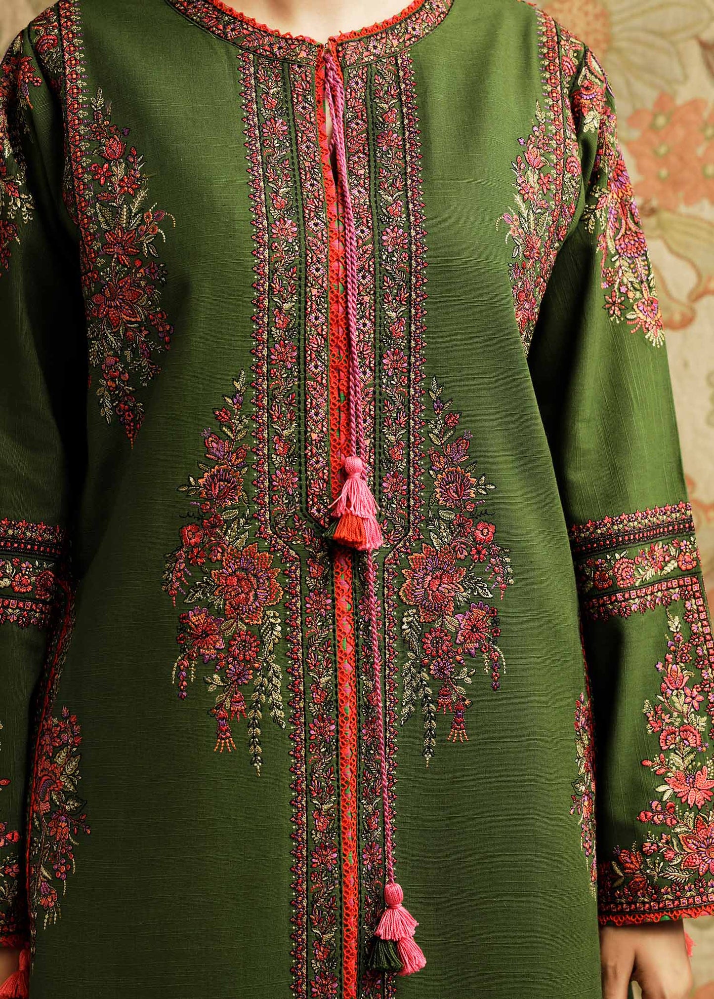 Rehan Rehar 3 Piece Embroidered Dhanak Suit - VL1233