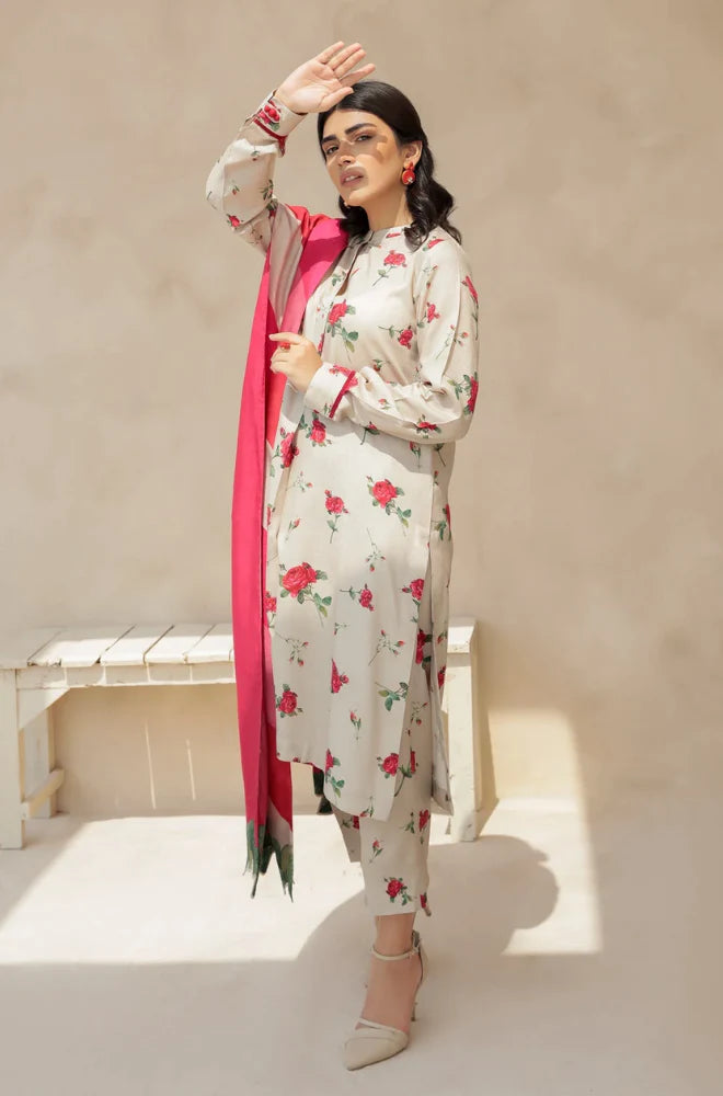 VL745 Baroque - 3PC Lawn Print Suit