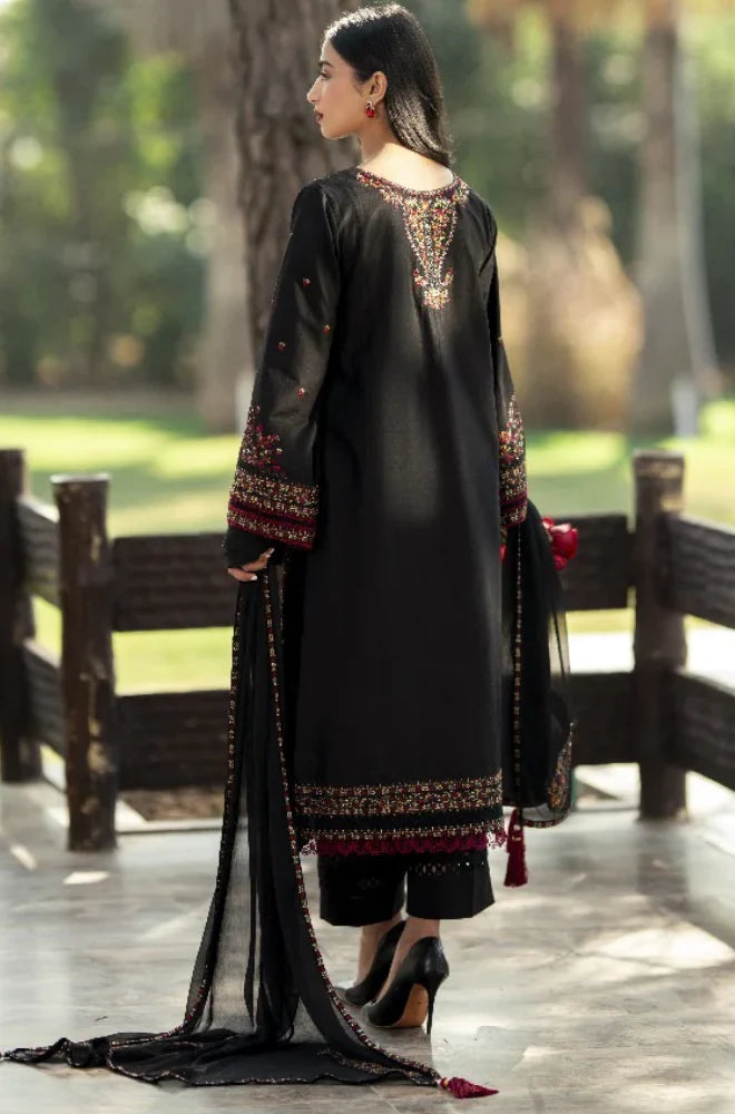 Zara Shahjahan - Winter 3PC Dhanak Embroidered Suit - VL1195