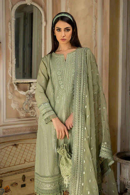 VL203 SOBIA NAZIR EMBROIDERED 3PC LAWN DRESS WITH Embroidered Organza Dopata