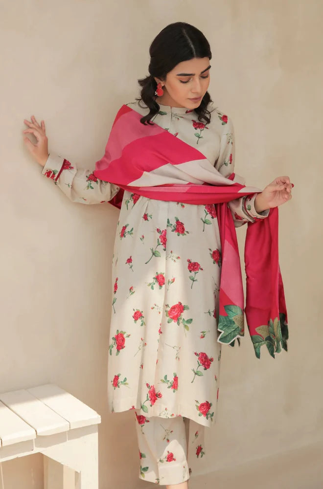 VL745 Baroque - 3PC Lawn Print Suit