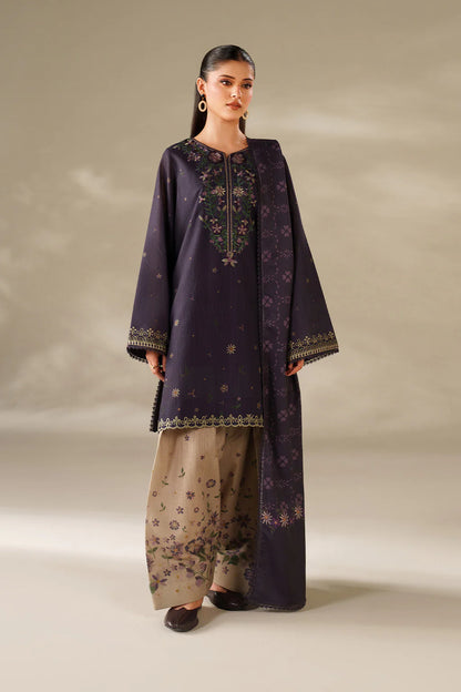 Iznik - UNSTITCHED 3PC karandi  EMBROIDERED SUIT - VL1251