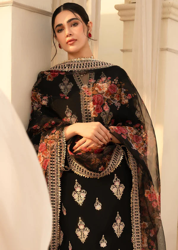 Veezal - Unstitched Luxury Lawn Heavy Embroidered 3PC Suit - VL1327