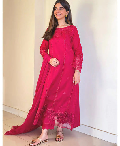 LimeLight - Dhanak 3 Piece Embroidered Dress - VL1243