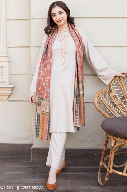 Asling - Winter 3PC Dhanak Embroidered Suit - VL1107