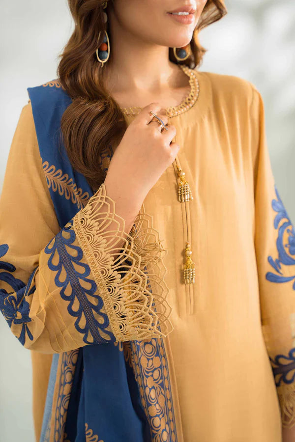 VL776 SUMMER 3PC Lawn Embroidered Shirt With Chiffon Embroidered Dupatta