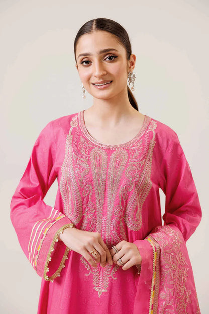 Nishat - 3PC Lawn Heavy Embroidered Shirt - VL1280