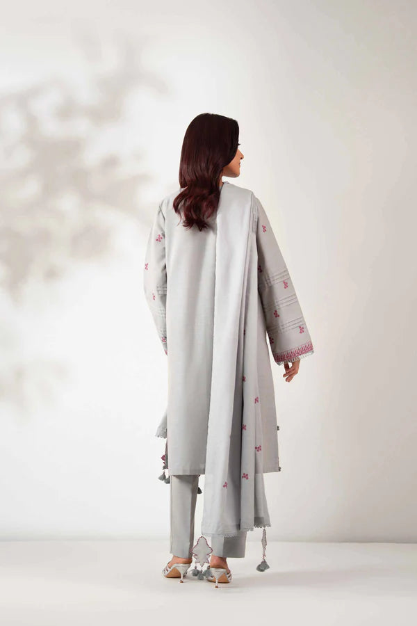 Nishat, unstitched 3 piece Dhanak sequence embroidered suit - VL1249