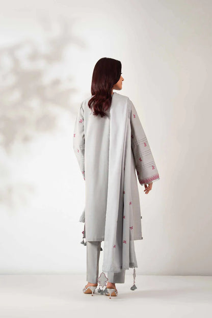 Nishat, unstitched 3 piece Dhanak sequence embroidered suit - VL1249