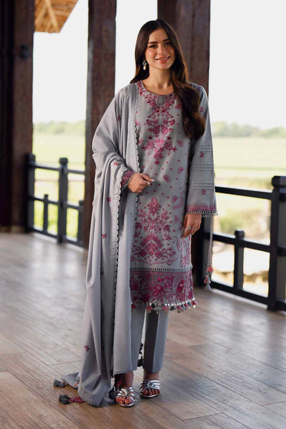 Nishat, unstitched 3 piece Dhanak sequence embroidered suit - VL1249