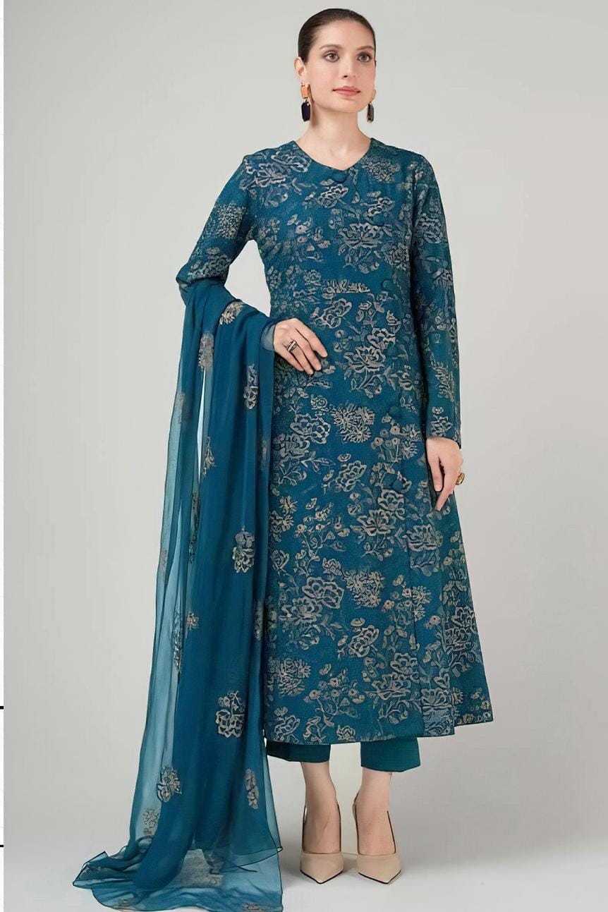 Bareeze - Embroidered Dhanak Three Piece Winter Collection - VL1264