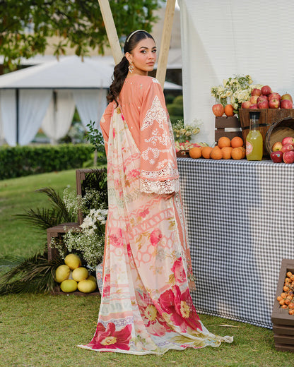 Elaf - Summer 3PC Lawn Chikenkari Embroidered Shirt - VL1320