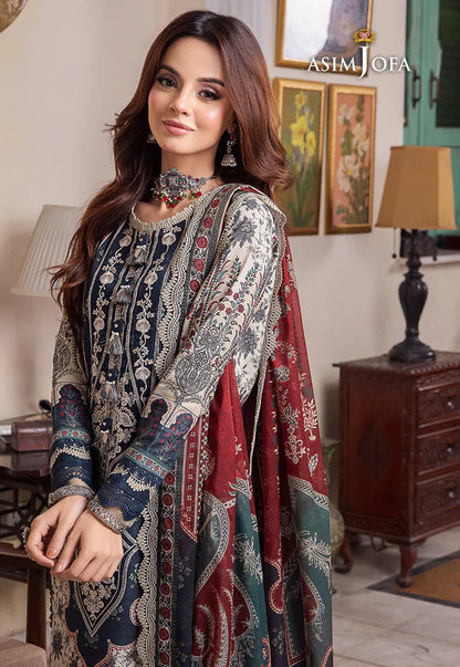 Asim Jofa - Summer 3PC Lawn Digital Print Dress - VL1254