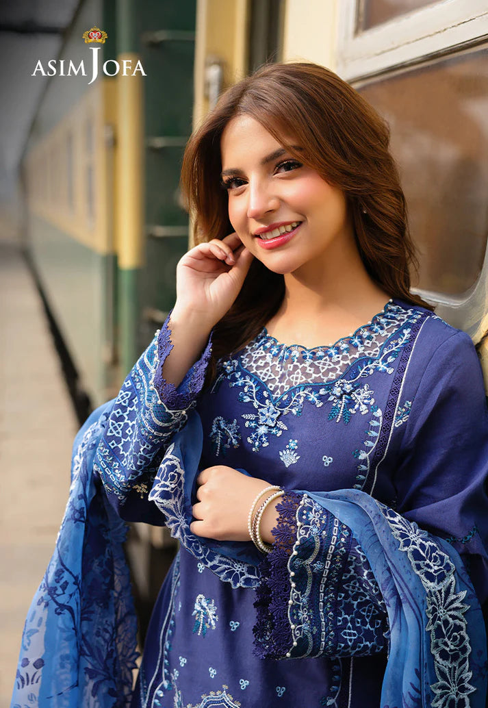 Asim Jofa - Summer 3PC polly Lawn Digital Printed Dress - Vl1400  Veezal