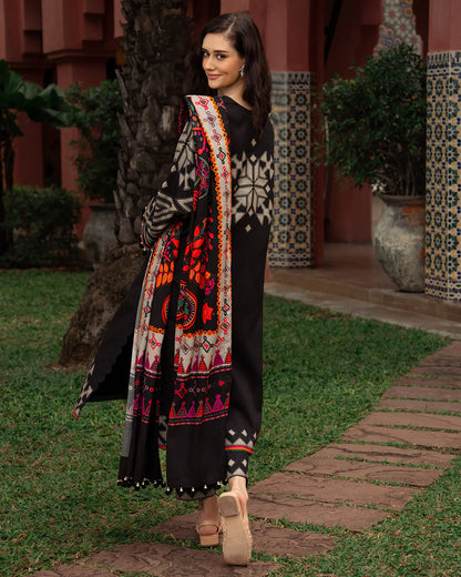 Charizma - Winter 3PC Karandi Digital Print Dress - VL1177