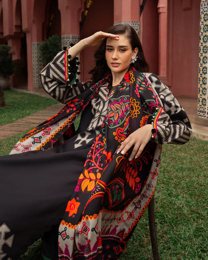 Charizma - Winter 3PC Karandi Digital Print Dress - VL1177