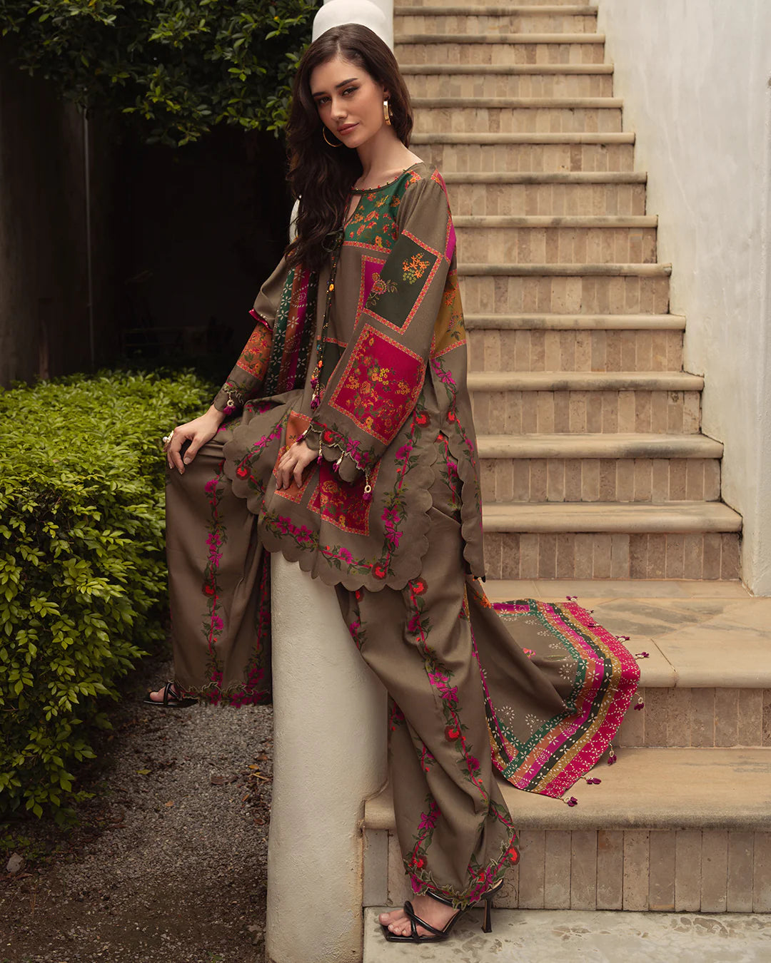 Charizma - Winter 3PC Karandi Digital Print Dress - VL1170